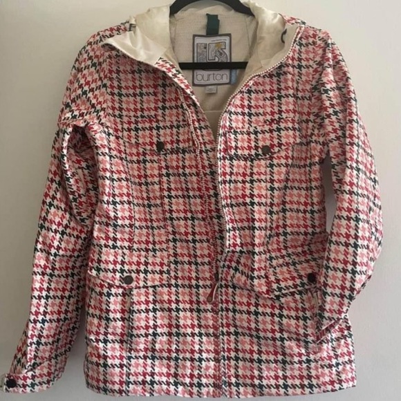 Burton Jackets & Blazers - Burton Womens Hooded Snowboarding Jacket Houndstooth XS